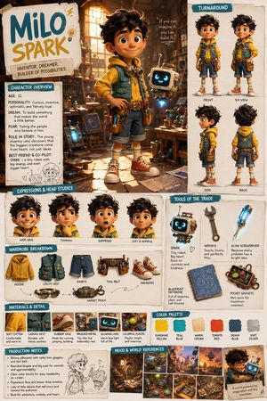 Cinematic Character Design Pitch Board