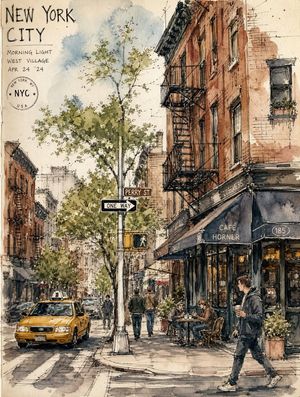 Vintage European Travel Sketchbook