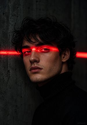Cinematic Noir Neon Identity Portrait