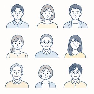 Minimalist Corporate Portrait Sprite Sheet