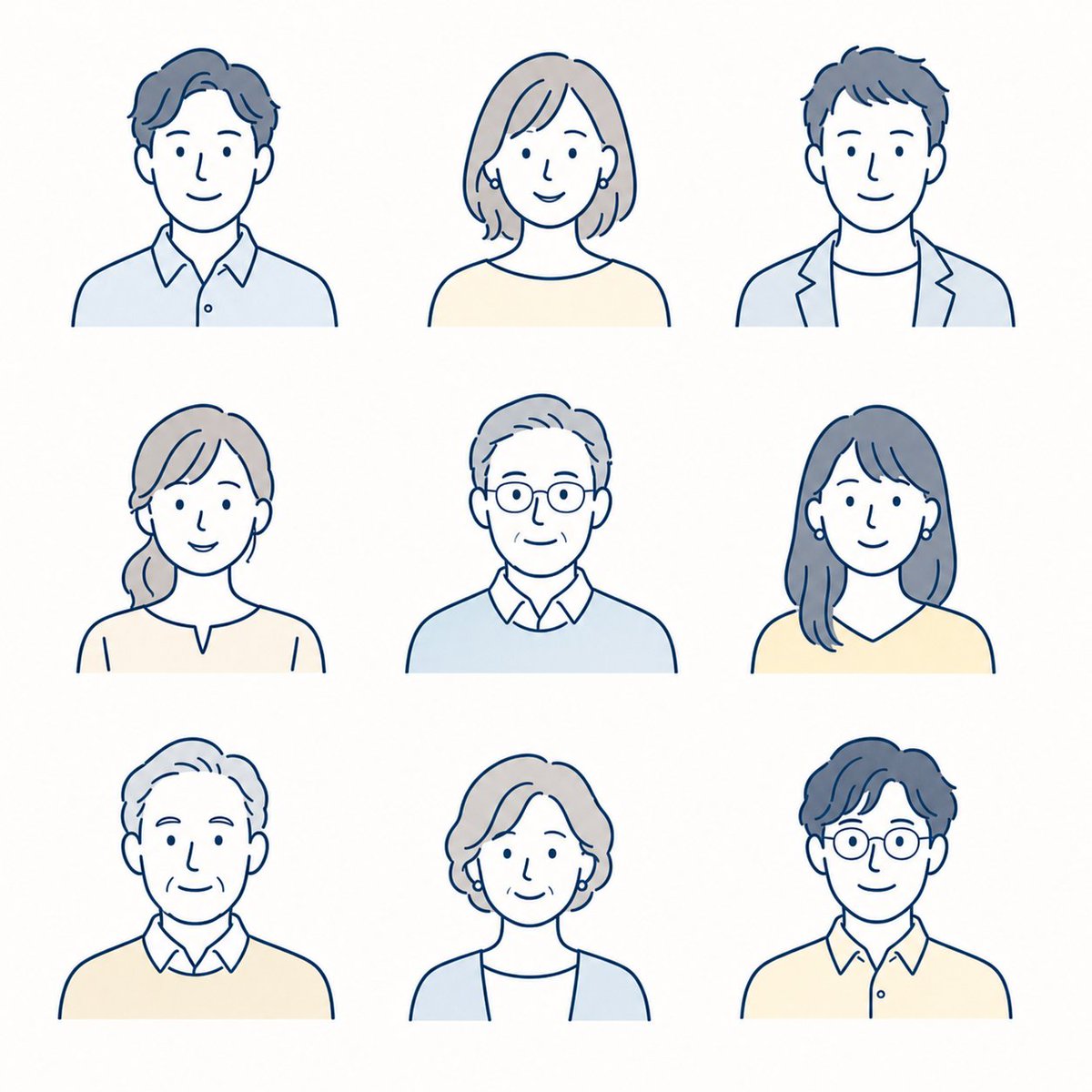 Minimalist Corporate Portrait Sprite Sheet