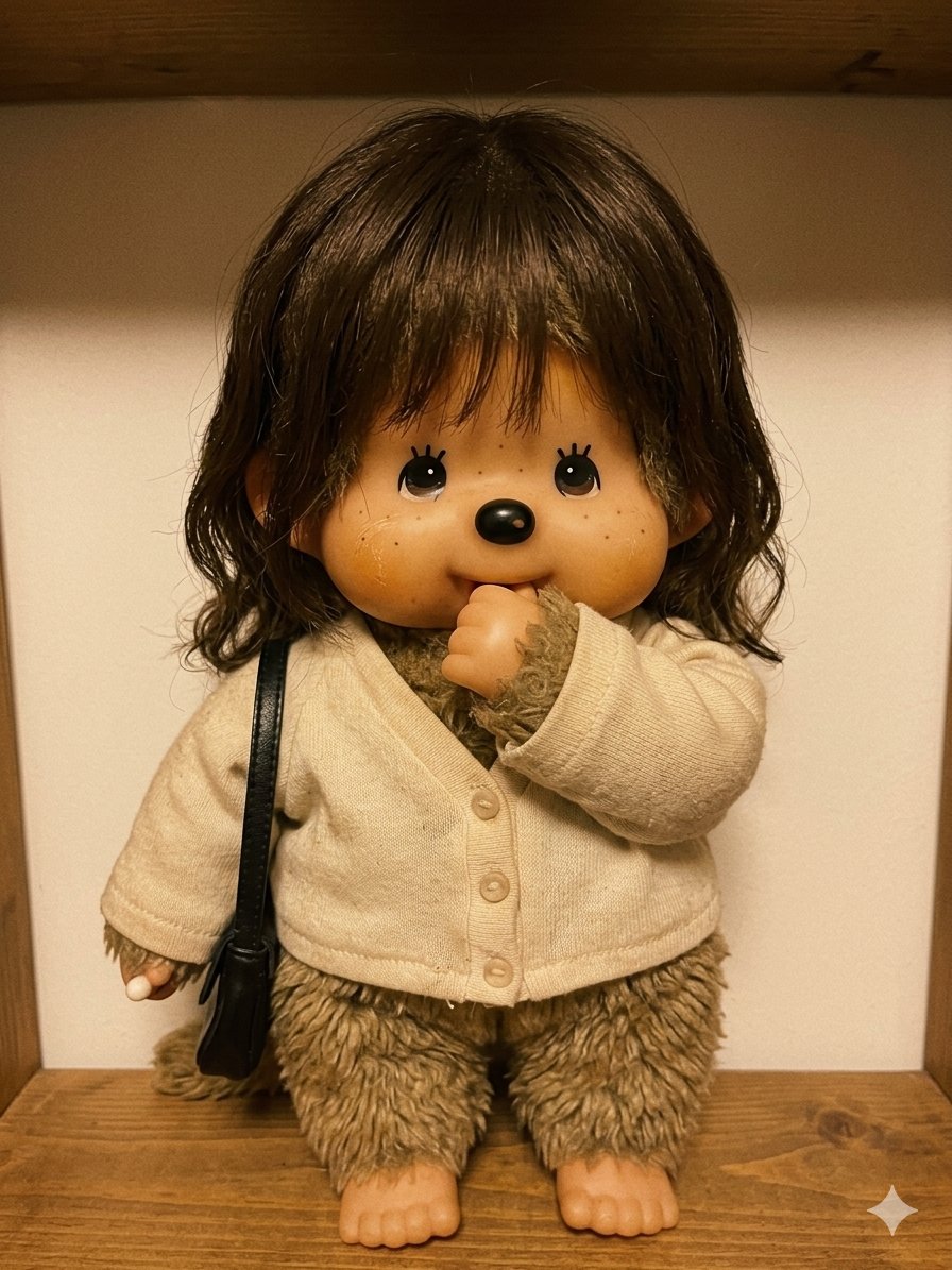 Vintage Monchhichi Doll Conversion example 2