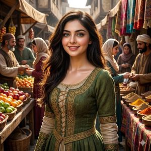 Medieval Market Girl Portrait