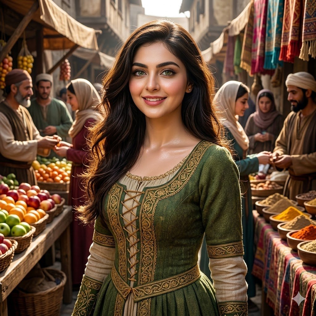 Medieval Market Girl Portrait