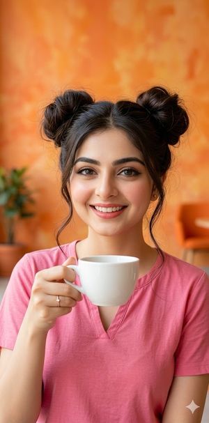 Woman with Coffee Portrait