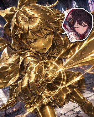 Golden Magical Girl Action Key Visual