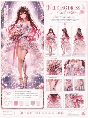 Pink Mecha Idol Wedding Dress Sheet