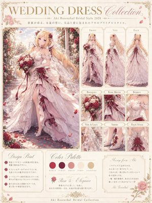 Anime Bridal Dress Collection Sheet