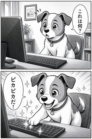 Two-Panel Puppy Keyboard Manga