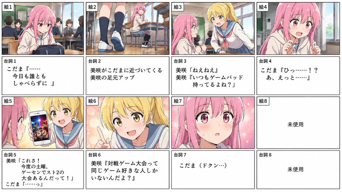 Anime School Storyboard Sheet