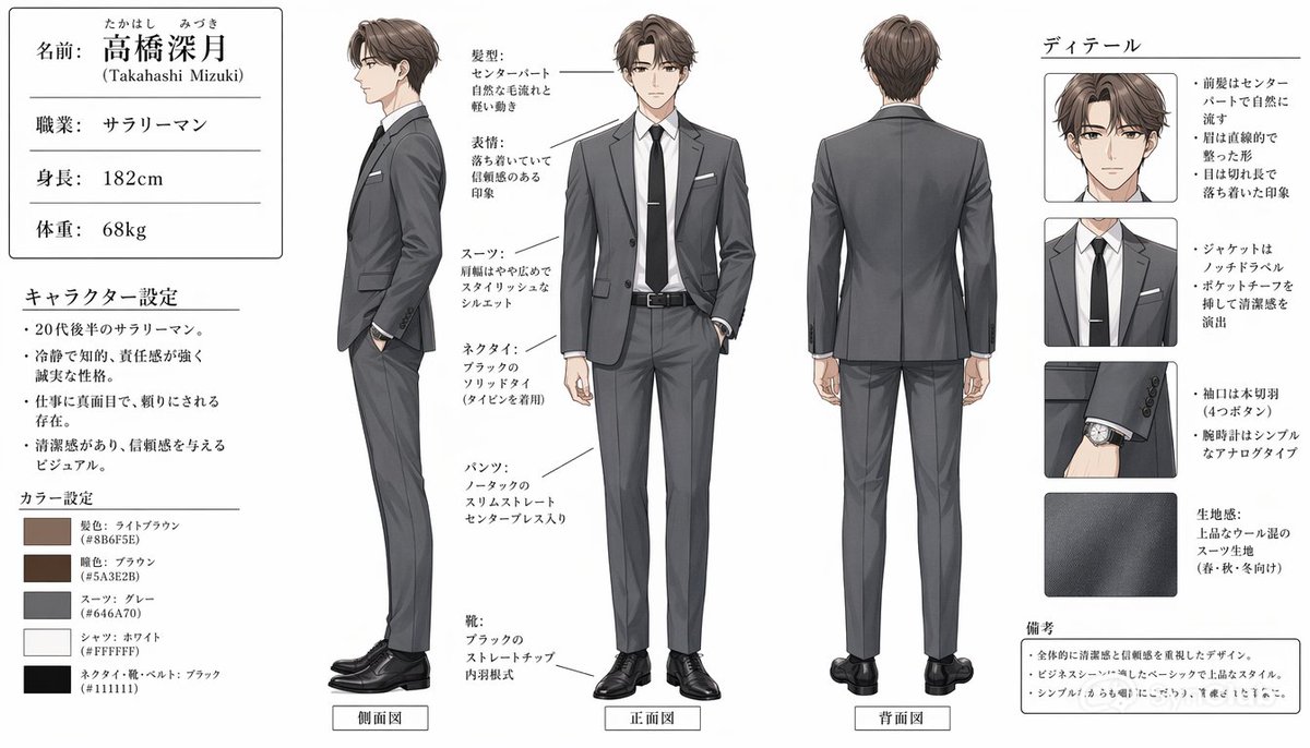 Japanese Salaryman Character Sheet
