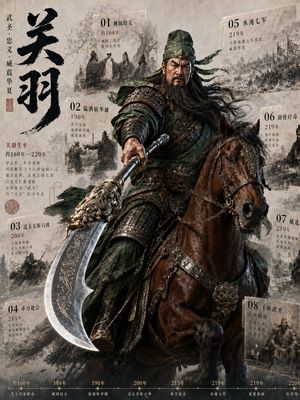 Guan Yu Historical Infographic Poster