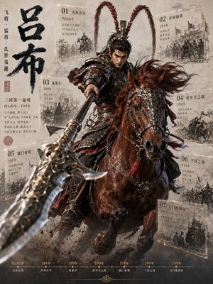 Lü Bu Historical Warrior Poster