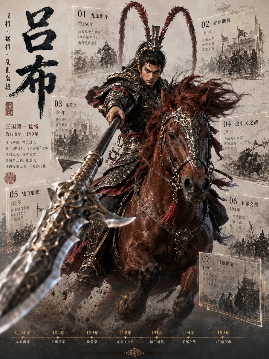 Lü Bu Historical Warrior Poster