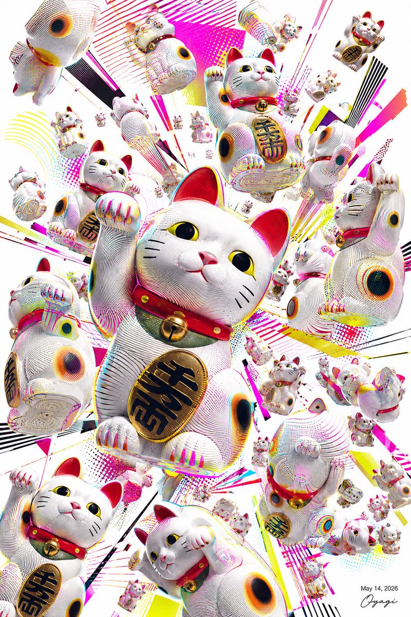 Pop Art Maneki-Neko Explosion