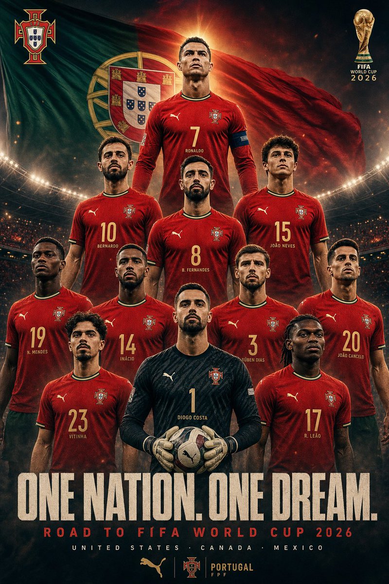 Portugal World Cup Squad Poster