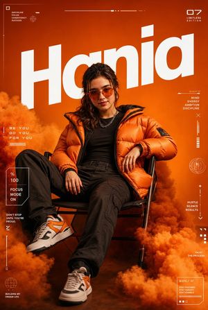 Orange Smoke Streetwear Poster