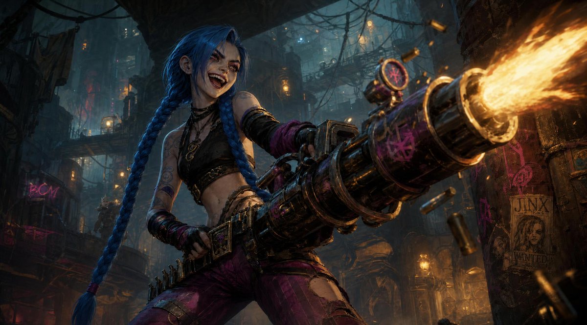 Punk Gunslinger in Steampunk Undercity example 2