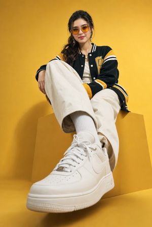 Low-Angle Varsity Fashion Portrait
