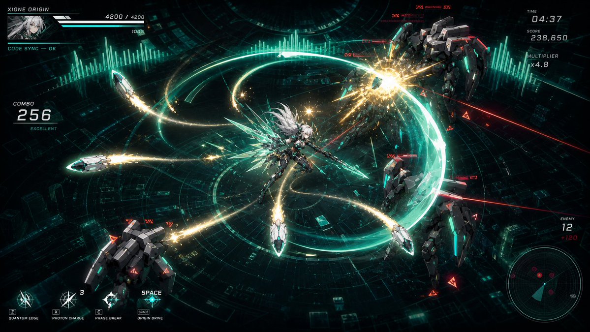 Cyber Angel Mecha Battle HUD