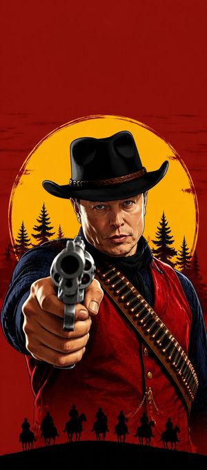 Western Outlaw Revolver Poster