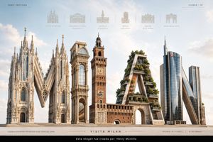 Luxury Milan Typographic Travel Poster