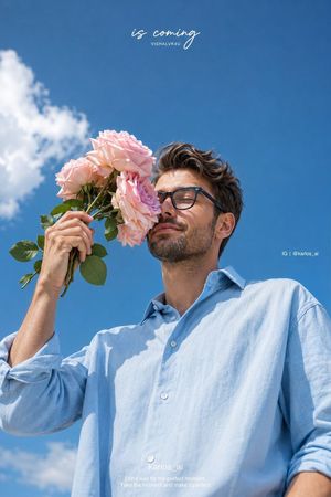 Romantic Korean Summer Portrait with Roses