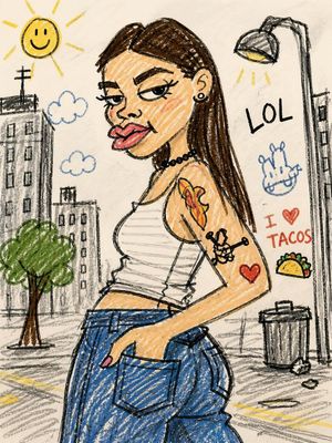 Funny Ugly Doodle Sketch