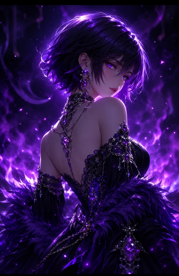 Dark Fantasy Anime Gothic Portrait example 3