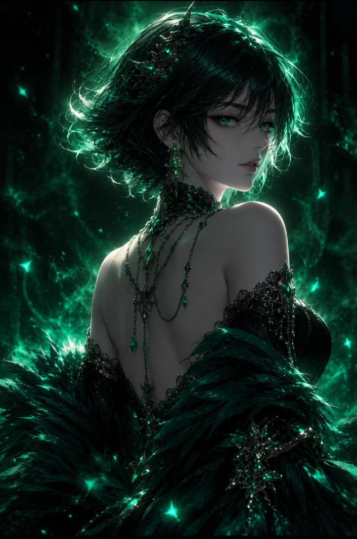 Dark Fantasy Anime Gothic Portrait example 4
