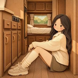 Layered Paper-Cut Diorama Illustration