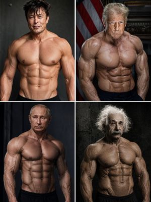 Hyper-Muscular Man 8K Portrait