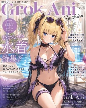 Anime Swimsuit Magazine Illustration