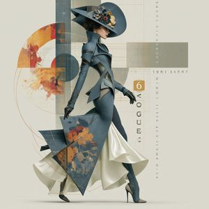 Elegant Vintage Glamour Fashion Illustration