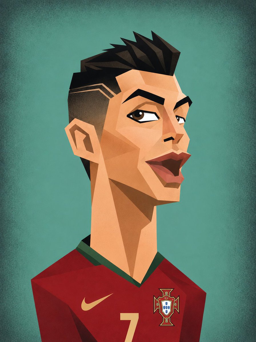 Cubist Vector Caricature Portraits example 2
