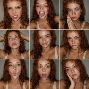 3x3 Redhead Portrait Contact Sheet