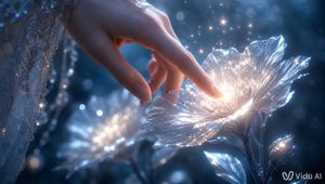 Glowing Crystal Flower Touch