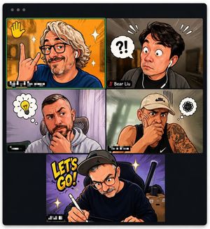 Comic Cartoon Video Call