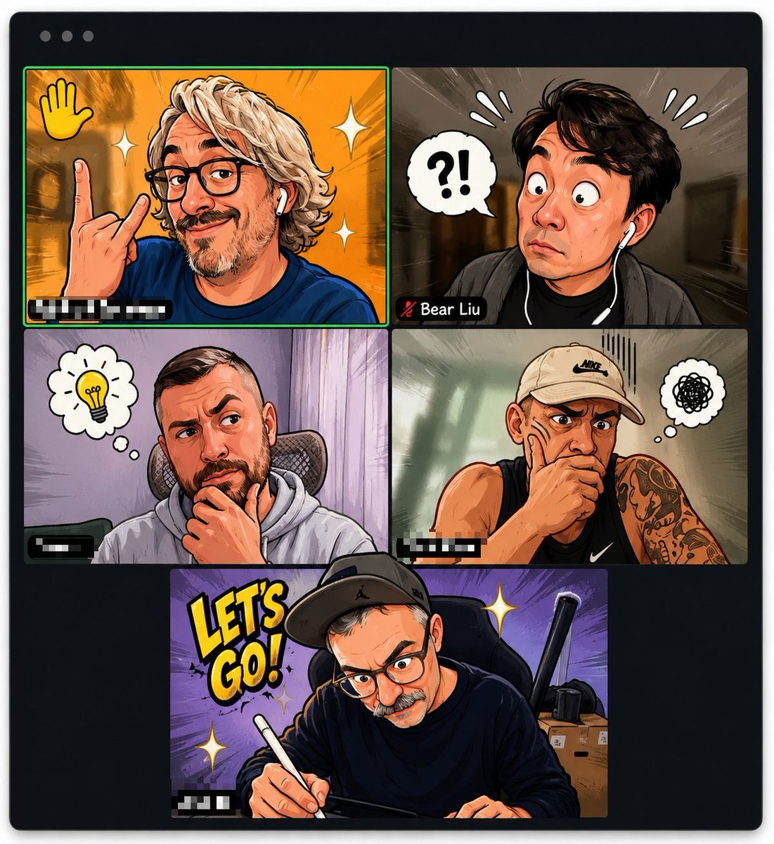 Comic Cartoon Video Call
