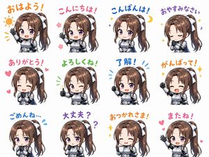 Chibi Knight Reaction Sticker Sheet