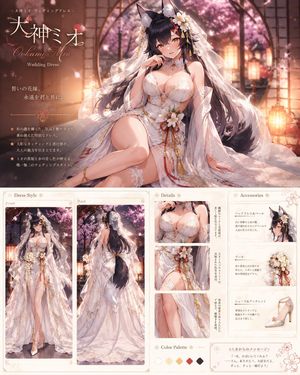 Ookami Mio Wedding Dress Sheet