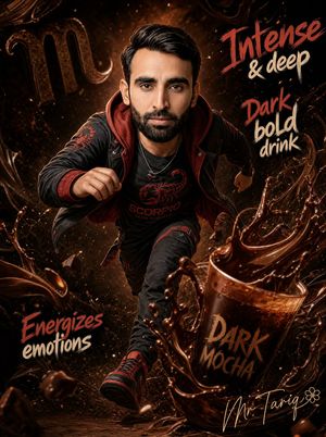 Dark Mocha Scorpio Action Poster
