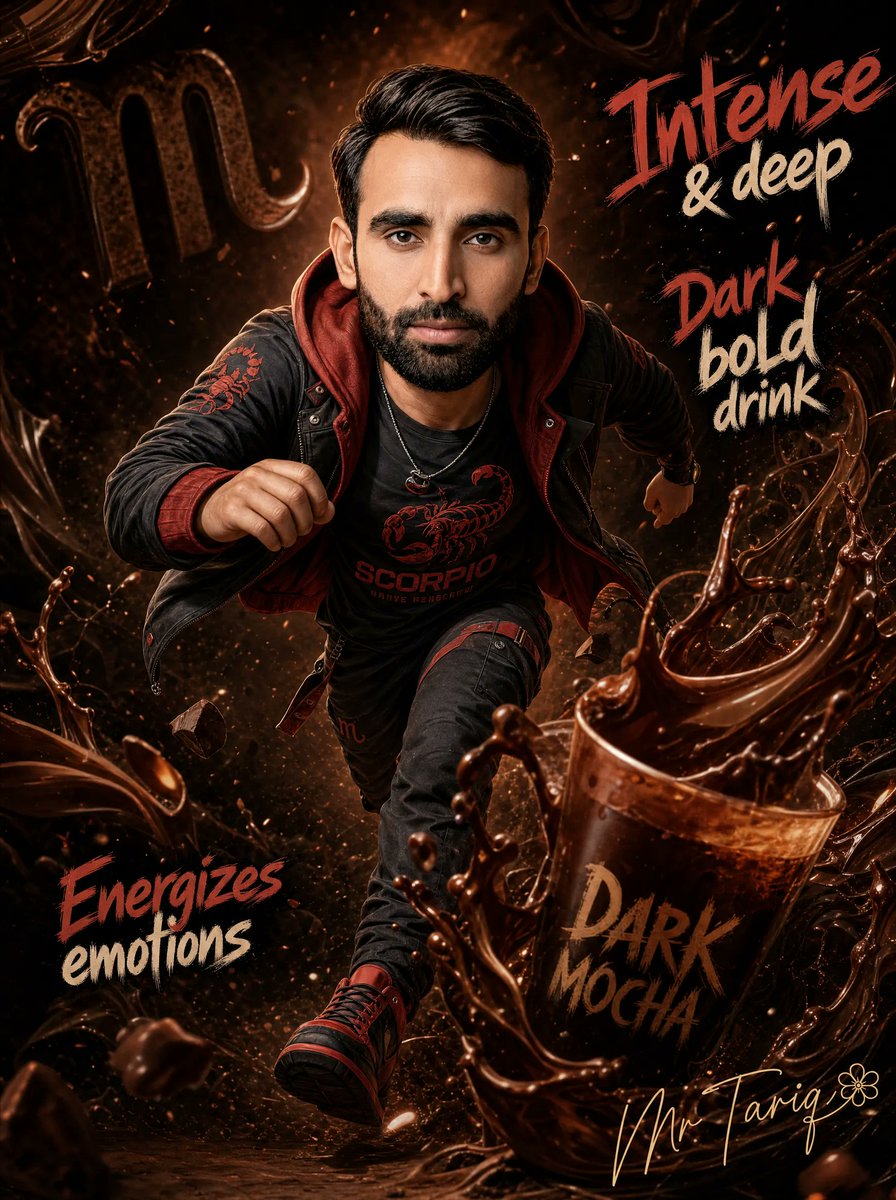 Dark Mocha Scorpio Action Poster