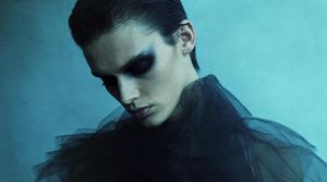 Censored Teal Fashion Portrait