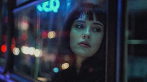 Censored Night Bus Window Scene