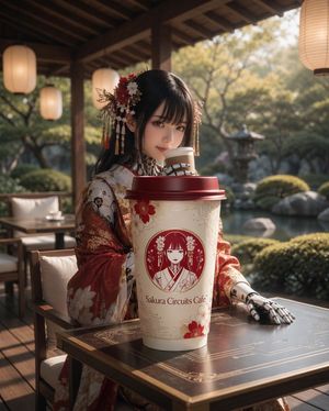 Cyber Kimono Café Portrait