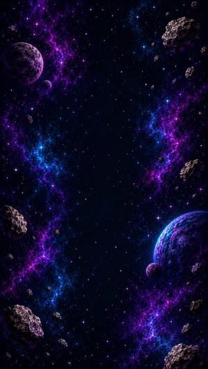Vertical Pixel Space Shooter Background