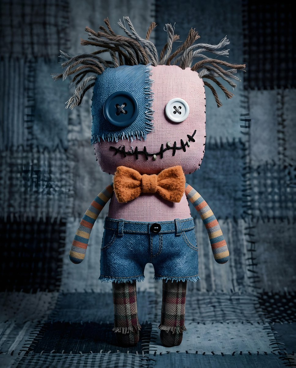 Sample output image for Whimsical Spooky Fabric Doll