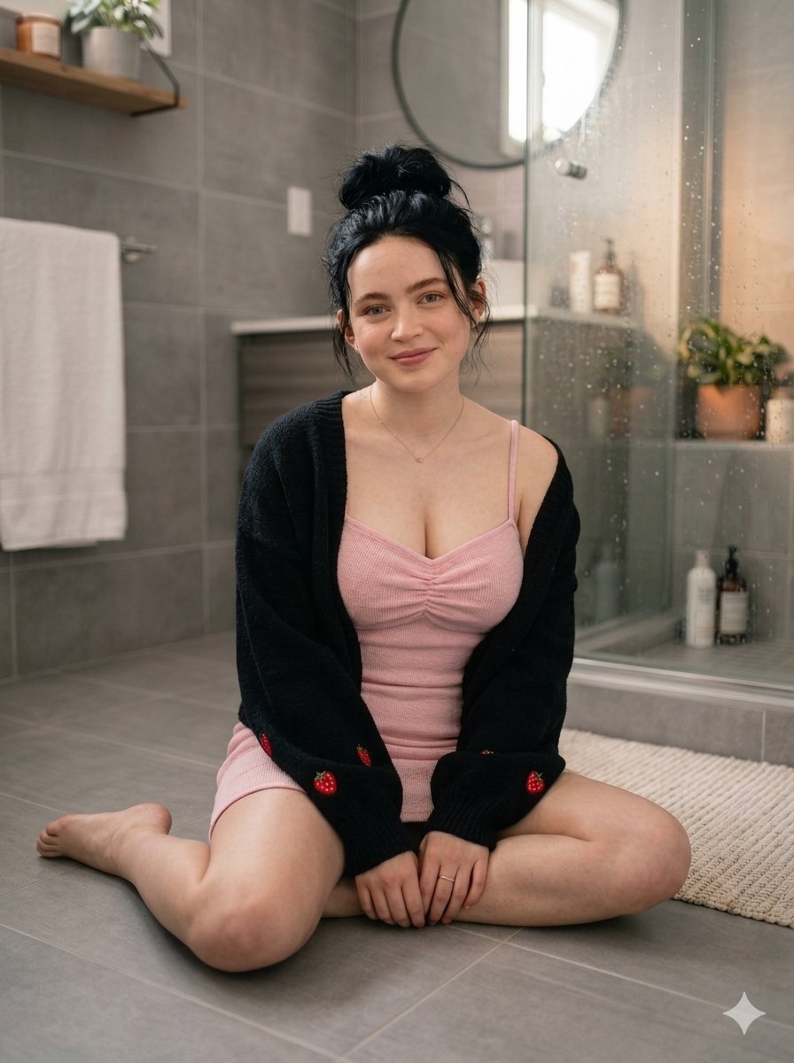 Sample output image for Cozy Pink Bathroom Portrait