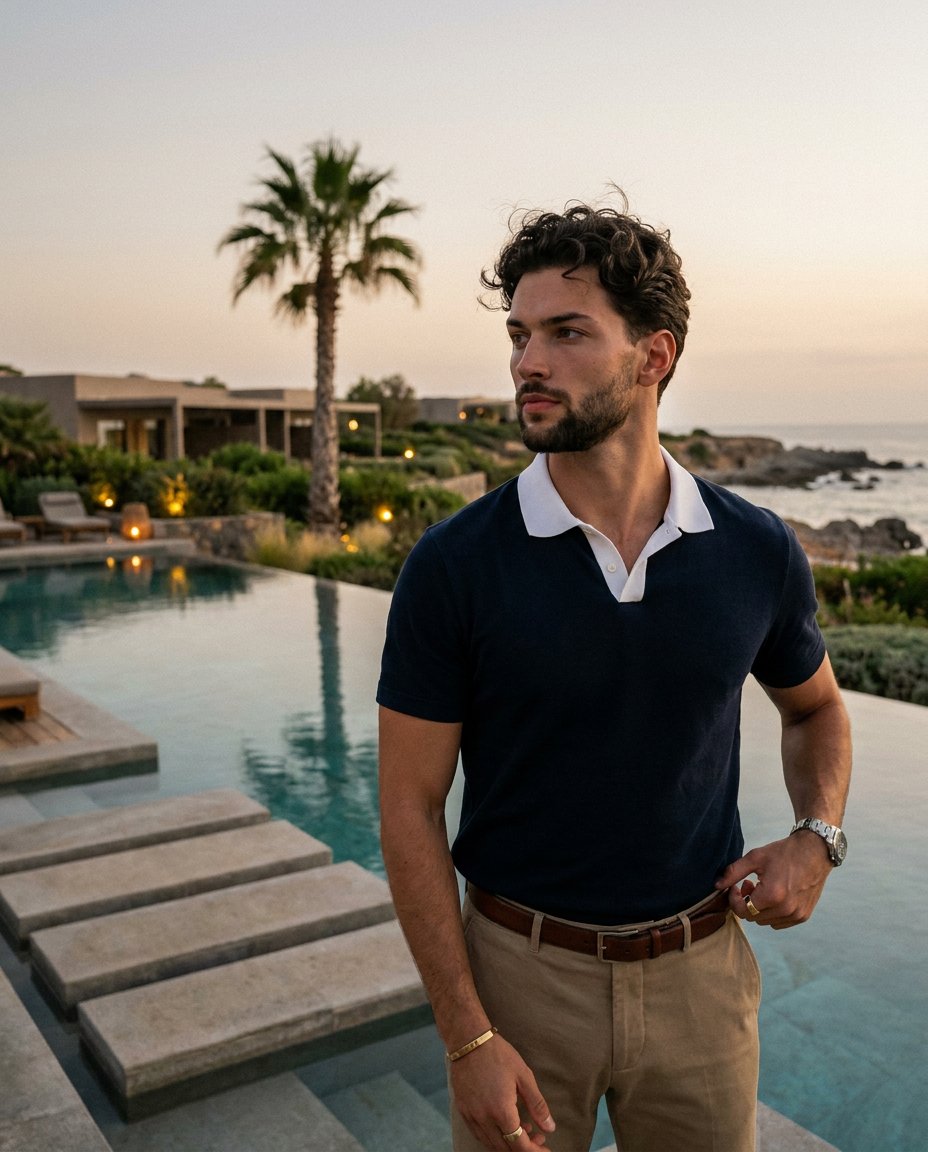 Sample output image for Luxury Resort Male Editorial Portrait
